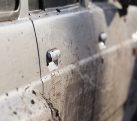 dirt on the cars SUV