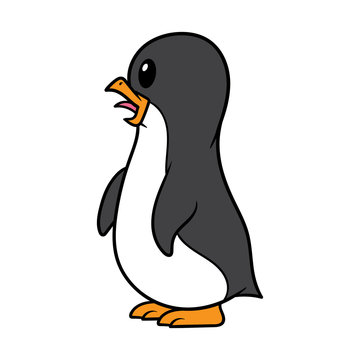 Cartoon Penguin Chick Vector Illustration