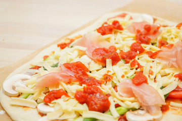 Home cooked pizza