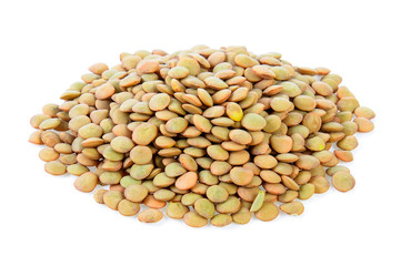 lentils isolated on white background
