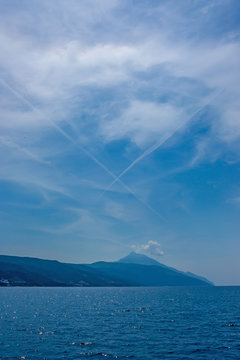 Mount Athos viewed from sea