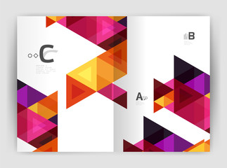 Vector triangle print template
