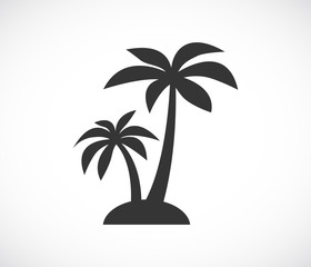 palm tree island icon