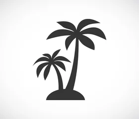 Foto op Canvas palm tree island icon © Igarts