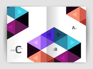 Print template modern elegant background triangle annual report