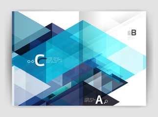 Fototapeta premium Print template modern elegant background triangle annual report