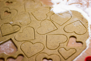 Hearts and shapes for the dough