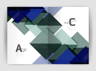 Fototapeta premium Print template modern elegant background triangle annual report