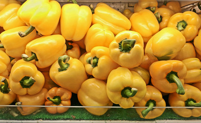 fresh peppers at vegetable  market