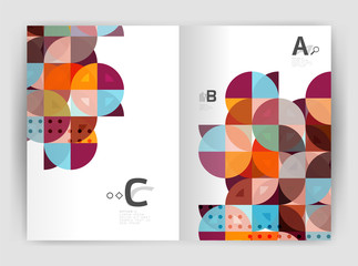 Print template modern elegant background triangle annual report