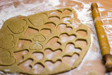 Hearts and shapes for the dough