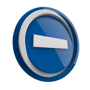 recommend clip art: ikona plastikowa 3D niebieskie koło i pierścień