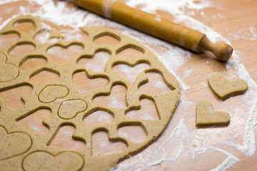 Hearts and shapes for the dough