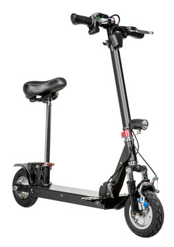 electric scooter on white background