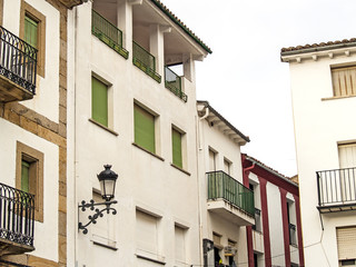 Naklejka premium Traditionals buildings on jewish neighborhood in Hervas, Spain