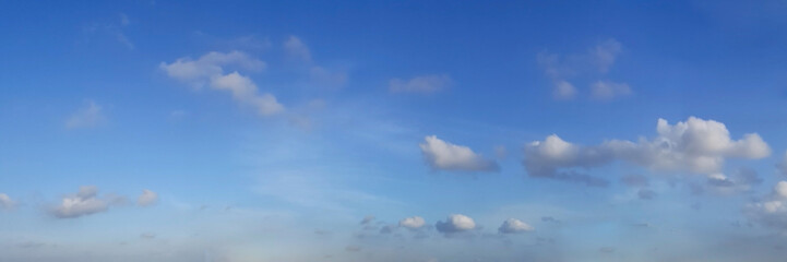 Panoramic sky on a sunny day.