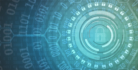 Technology security concept. Modern safety digital background