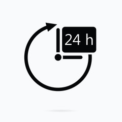 24 hours icon vector, vector image