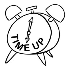 word cartoon time up