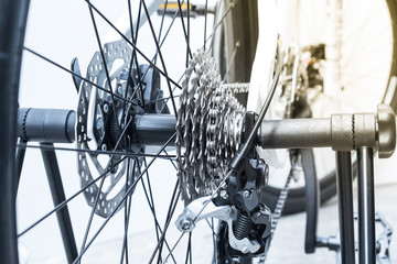 Close up of a Bicycle gears