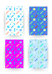 Covers with flat geometric pattern.