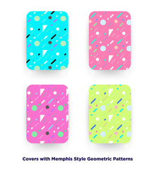 Covers with flat geometric pattern.