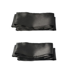 Folded strip of satin fabric isolated