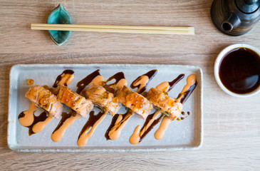  Salmon Maki sushi,Japanese Food