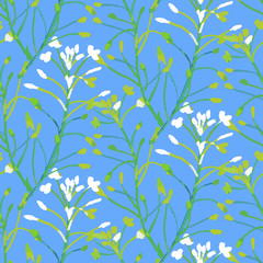 Fototapeta na wymiar Vector watercolor floral pattern