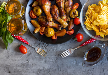 Roast chicken drumsticks