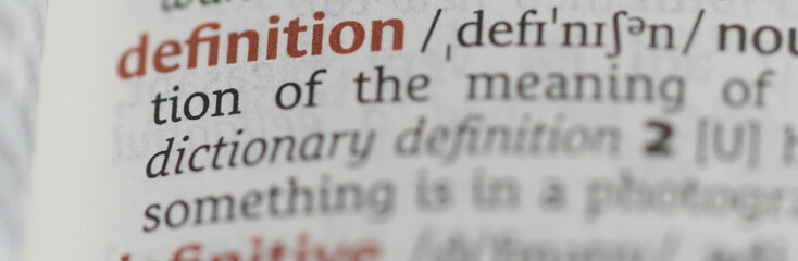 Dictionary showing the word definition - obrazy, fototapety, plakaty