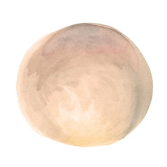 vector brush strokes circles of paint on white background. watercolor