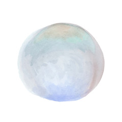 vector brush strokes circles of paint on white background. watercolor