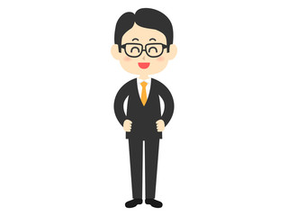 サラリーマンの男性
