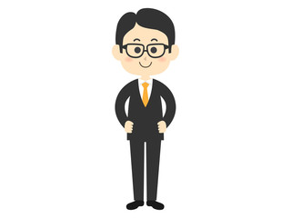 サラリーマンの男性