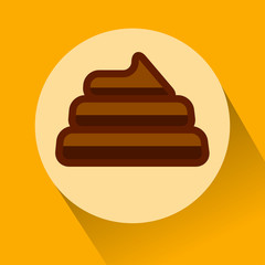 Large pile of fresh shit. Flat design vector illustration. EPS10