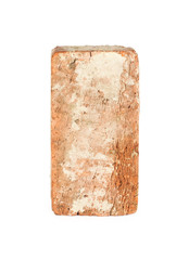 Old red brick isolated