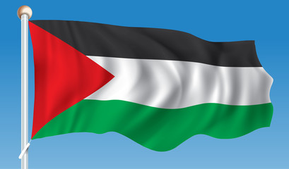 Fototapeta na wymiar Flag of West Bank