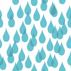 Water drops. Stylized seamless pattern