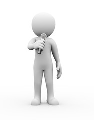 3d man microphone announcement speak