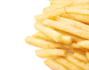 Pile of a french fries isolated