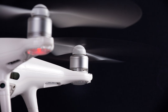 Propeller of white drone