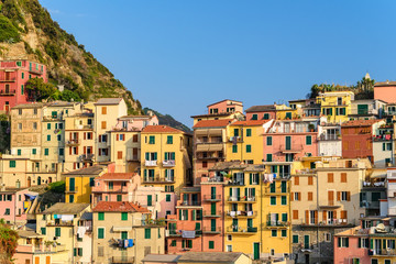 Fototapeta na wymiar Italy Riviera at Colorful Manarola village, Cinque Terre, Italy