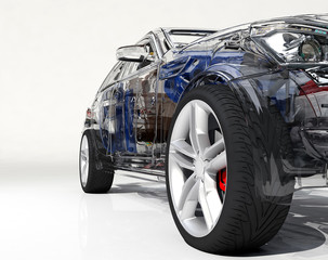 Naklejka premium Transparent model cars.