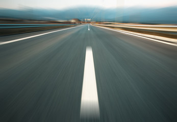 Empty road with perspective