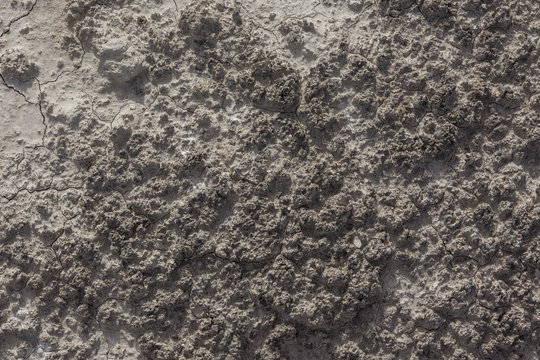 White arid cracked rough lumpy dry textured desert soil