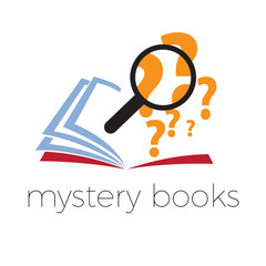 Vector sign mystery and thriller book