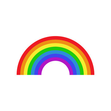 Rainbow icon flat. Homosexual minority concept icon