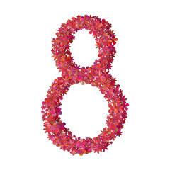 Happy Women's Day card template.