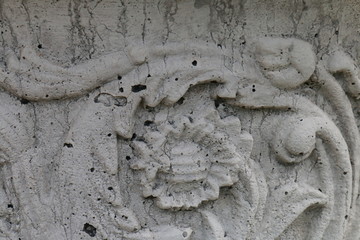 Stone flower pot detail